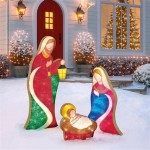 Life Size Lighted Outdoor Nativity Scene