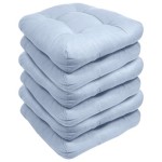 Light Blue And White Outdoor Seat Cushions