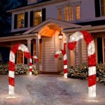 Lighted Outdoor Candy Cane Decorations