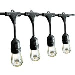 Luminar Outdoor 24 Ft 12 Bulb Incandescent String Lights Black