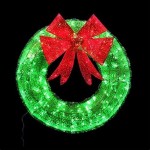 Outdoor Light Up Green Wreath