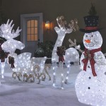 Outdoor Light Up Sleigh And Reindeer