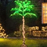Outdoor Lighted Artificial Palm Trees
