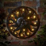 Outdoor Metal Wall Art With Lights