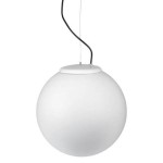 Outdoor White Globe Pendant Light